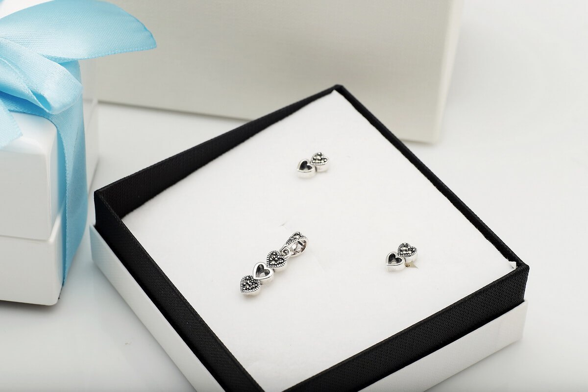 Srebrne kolczyki KDM5937 - Markazyty